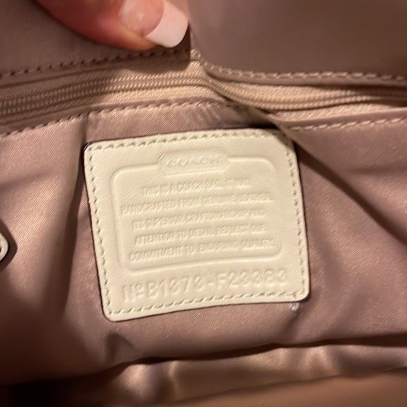 Coach Coral and Tan Satchel - Picture 11 of 13